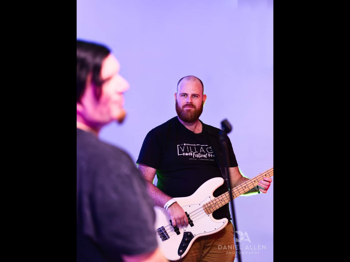 Last Chance Saloon band member close-up