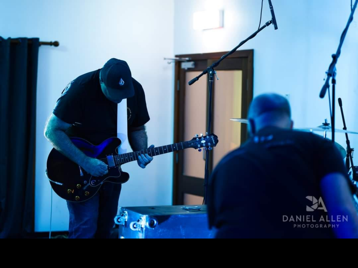 Last Chance Saloon band member close-up